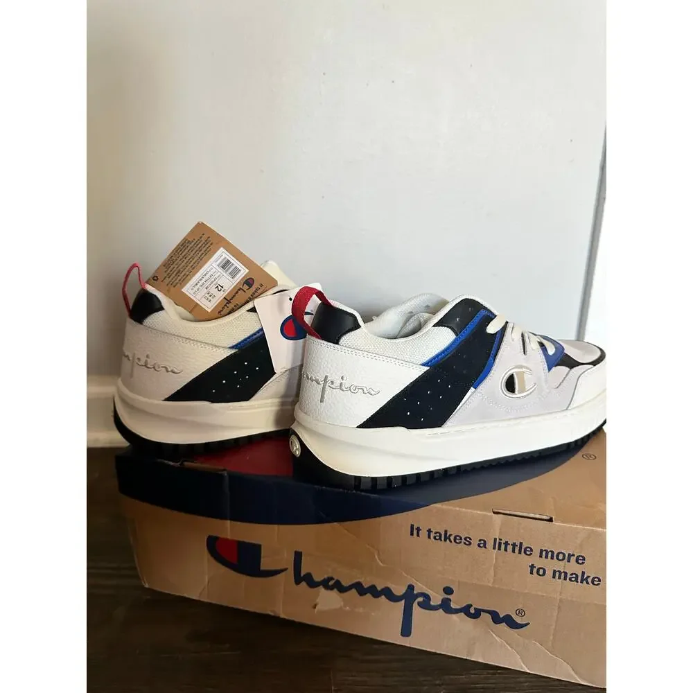 CHAMPION MENS 12 Chalk Black Fifty94 Dial Up Low Sneakers Lace Up P1-100 sz 12